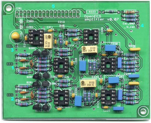 Photo of the amplifier board